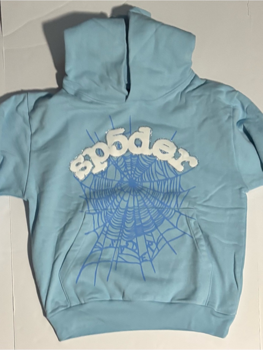 Light Blue Spider Graphic Hoodie - Unbranded